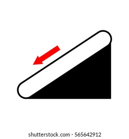 Escalator icon. Public sign. It can be used as an information sticker.