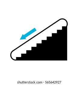 Escalator icon. Public sign. It can be used as an information sticker.