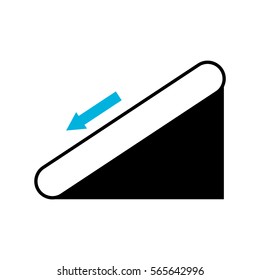 Escalator icon. Public sign. It can be used as an information sticker.
