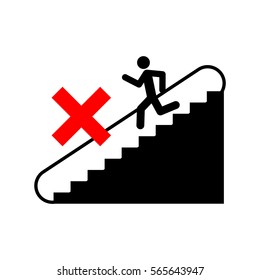 Escalator icon. Public sign. It can be used as an information sticker.