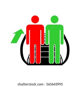 Escalator icon. Public sign. It can be used as an information sticker.