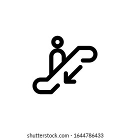 escalator icon for public sign. vector EPS10 Illustration