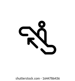 escalator icon for public sign. vector EPS10 Illustration