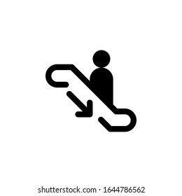 escalator icon for public sign. vector EPS10 Illustration