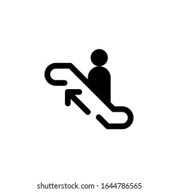 escalator icon for public sign. vector EPS10 Illustration