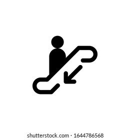 escalator icon for public sign. vector EPS10 Illustration