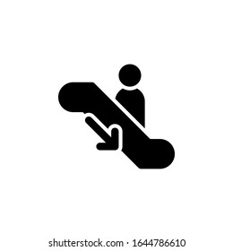 escalator icon for public sign. vector EPS10 Illustration