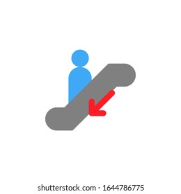 escalator icon for public sign. vector EPS10 Illustration