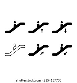 Escalator icon set for apps and web sites