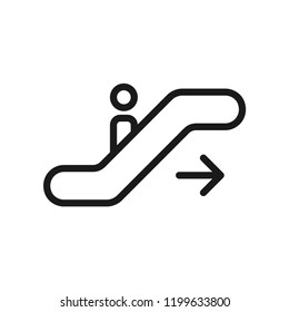 Escalator up icon. Simple flat design. Isolate on white background.