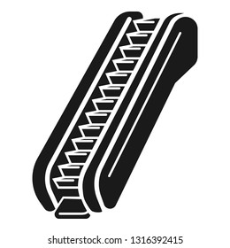 Escalator icon. Simple illustration of escalator vector icon for web design isolated on white background