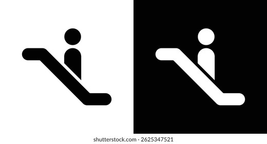 Escalator icon simple line vector. Symbol, logo.