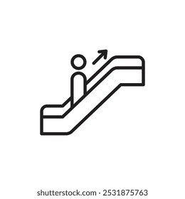 Escalator icon Simple thin outline