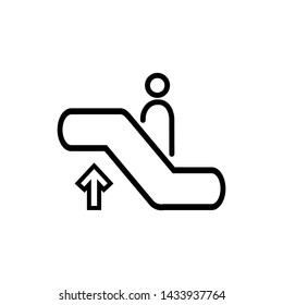 escalator icon in trendy flat design
