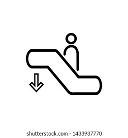 escalator icon in trendy flat design
