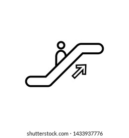 escalator icon in trendy flat design
