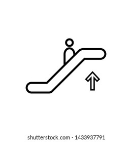 escalator icon in trendy flat design
