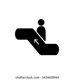 escalator icon in trendy flat design