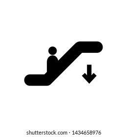 escalator icon in trendy flat design