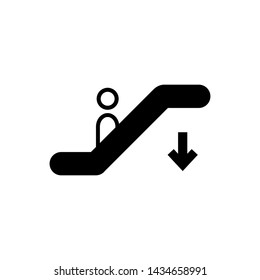 escalator icon in trendy flat design