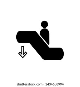 escalator icon in trendy flat design