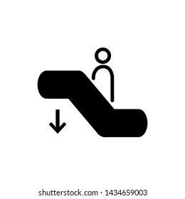 escalator icon in trendy flat design
