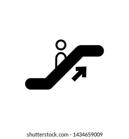 escalator icon in trendy flat design