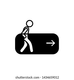 escalator icon in trendy flat design