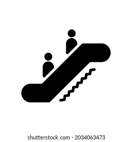 Escalator icon in trendy flat design