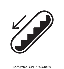 Escalator icon in trendy flat style design. Vector graphic illustration. Suitable for website design, logo, template, and ui. EPS 10.