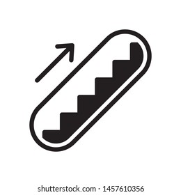 Escalator icon in trendy flat style design. Vector graphic illustration. Suitable for website design, logo, template, and ui. EPS 10.