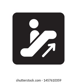 Escalator icon in trendy flat style design. Vector graphic illustration. Suitable for website design, logo, template, and ui. EPS 10.