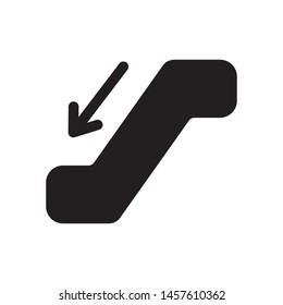 Escalator icon in trendy flat style design. Vector graphic illustration. Suitable for website design, logo, template, and ui. EPS 10.