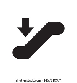 Escalator icon in trendy flat style design. Vector graphic illustration. Suitable for website design, logo, template, and ui. EPS 10.