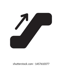 Escalator icon in trendy flat style design. Vector graphic illustration. Suitable for website design, logo, template, and ui. EPS 10.