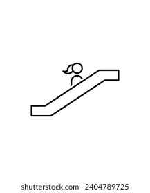 escalator icon, vector best line icon.