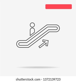 Escalator up icon. Vector concept illustration for design.
