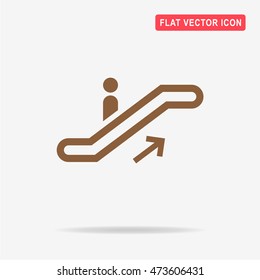 Escalator up icon. Vector concept illustration for design.