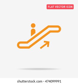 Escalator up icon. Vector concept illustration for design.