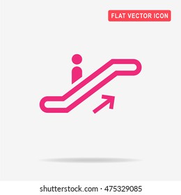 Escalator up icon. Vector concept illustration for design.