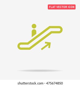 Escalator up icon. Vector concept illustration for design.