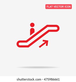 Escalator up icon. Vector concept illustration for design.