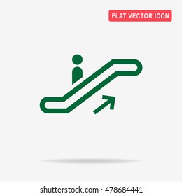 Escalator up icon. Vector concept illustration for design.