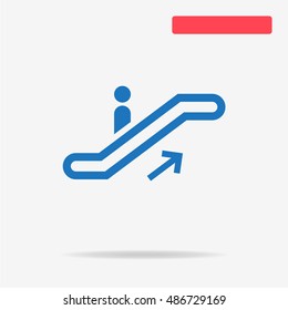 Escalator up icon. Vector concept illustration for design.