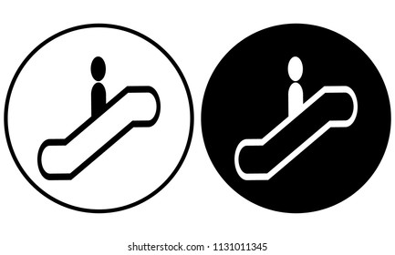 Escalator icon. Vector illustration