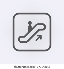 Escalator icon . Vector illustration