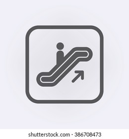 Escalator icon . Vector illustration