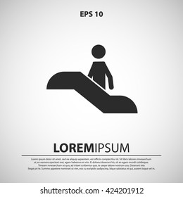 escalator icon. escalator vector illustration