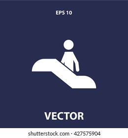 escalator icon. escalator vector illustration
