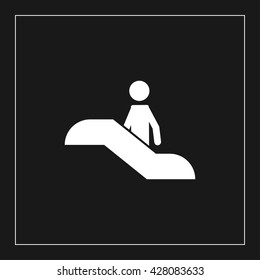 escalator icon. escalator vector illustration